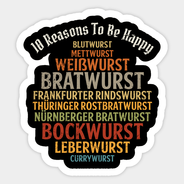 Sausage Lover Meat Eater Octoberfest Beer Sticker by All-About-Words